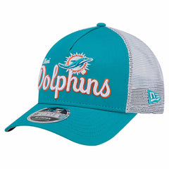 Miami Dolphins New Era Side Lines 9FORTY Adjustable Hat - Aqua Hats