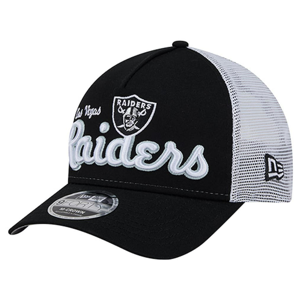 Las Vegas Raiders New Era Side Lines 9FORTY Adjustable Hat - Black Hats