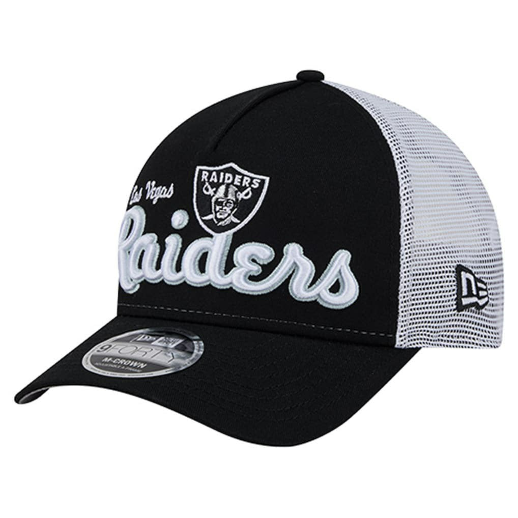 Las Vegas Raiders New Era Side Lines 9FORTY Adjustable Hat - Black Hats