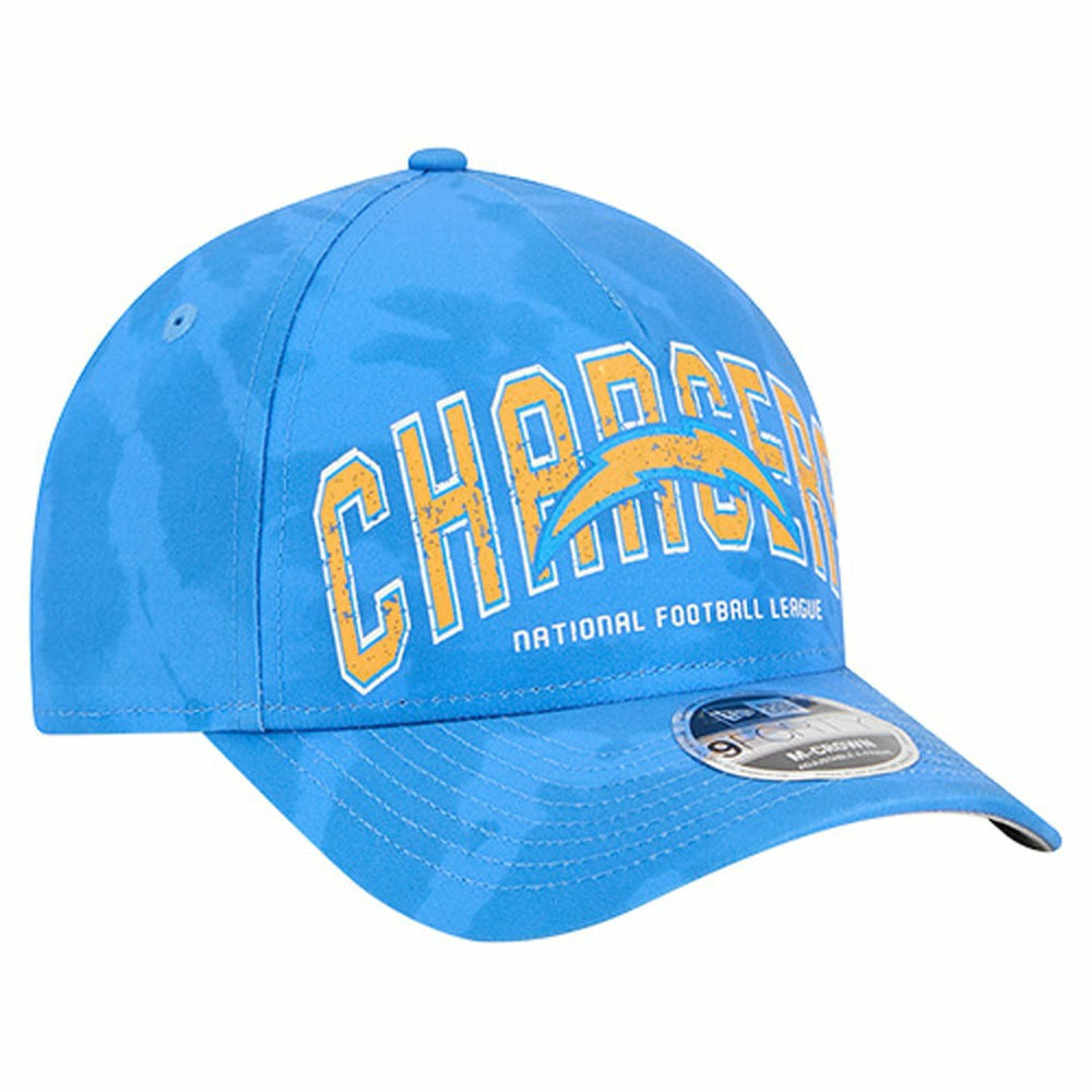 Los Angeles Chargers New Era Tie Dye Fade 9Forty M-Crown A-Frame Adjustable Hat - Powder Blue Hats