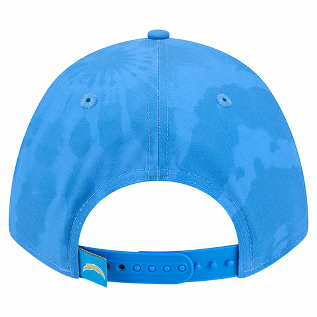 Los Angeles Chargers New Era Tie Dye Fade 9Forty M-Crown A-Frame Adjustable Hat - Powder Blue Hats