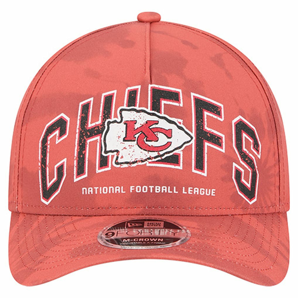 Kansas City Chiefs New Era Tie Dye Fade 9Forty M-Crown A-Frame Adjustable Hat - Red Hats