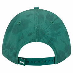 New York Jets New Era Tie Dye Fade 9Forty M-Crown A-Frame Adjustable Hat - Green Hats