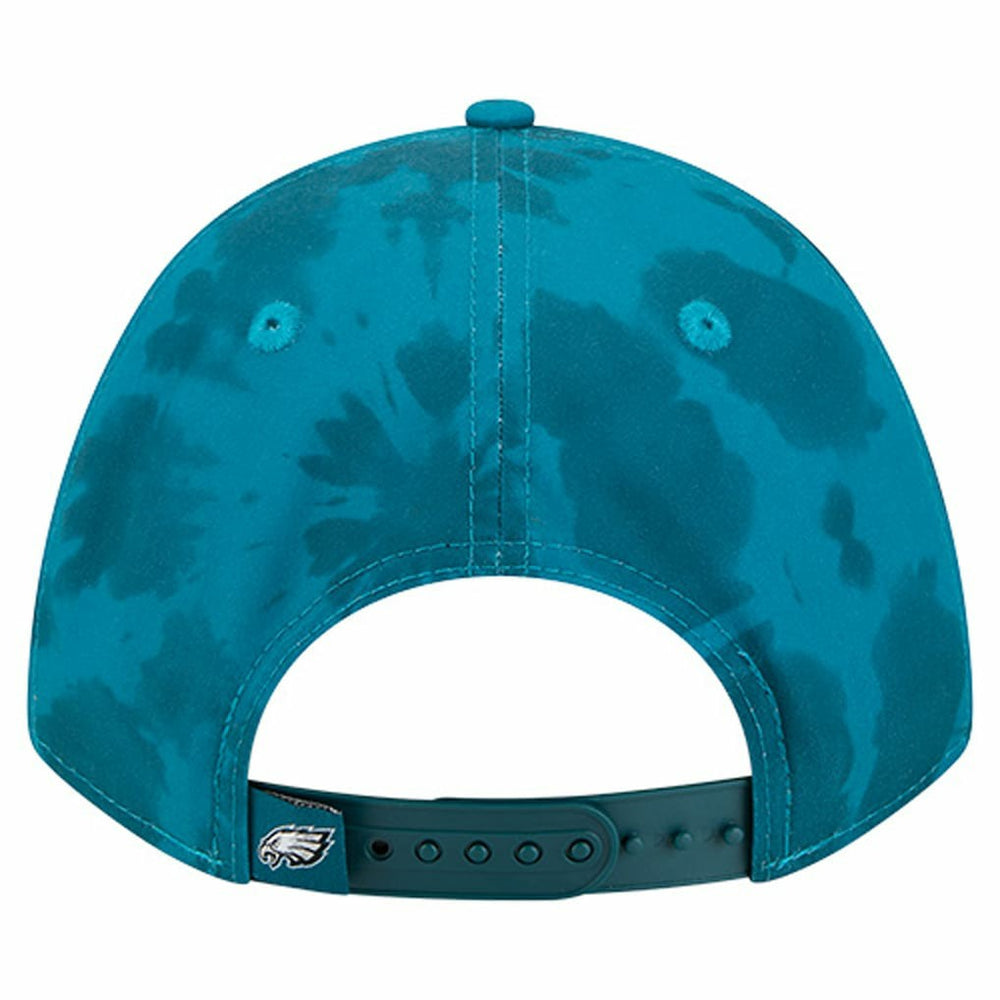 Philadelphia Eagles New Era Tie Dye Fade 9Forty M-Crown A-Frame Adjustable Hat - Midnight Green Hats