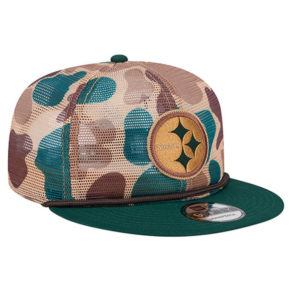 Pittsburgh Steelers New Era Duck Camo 9FIFTY Snapback Hat - Camo Hats