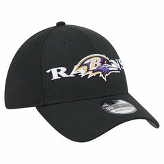 Baltimore Ravens New Era Overlap Logo 39THIRTY Stretch Fit Hat - Black Hats