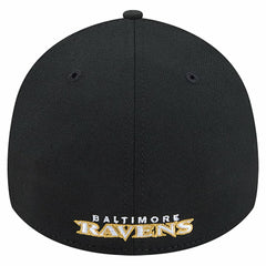 Baltimore Ravens New Era Overlap Logo 39THIRTY Stretch Fit Hat - Black Hats