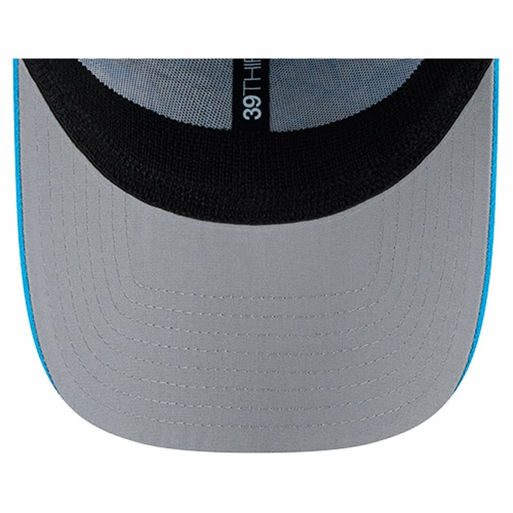 Carolina Panthers New Era Overlap Logo 39THIRTY Stretch Fit Hat - Blue Hats