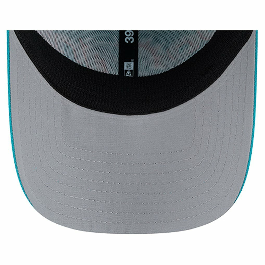 Miami Dolphins New Era Overlap Logo 39THIRTY Stretch Fit Hat - Aqua Hats