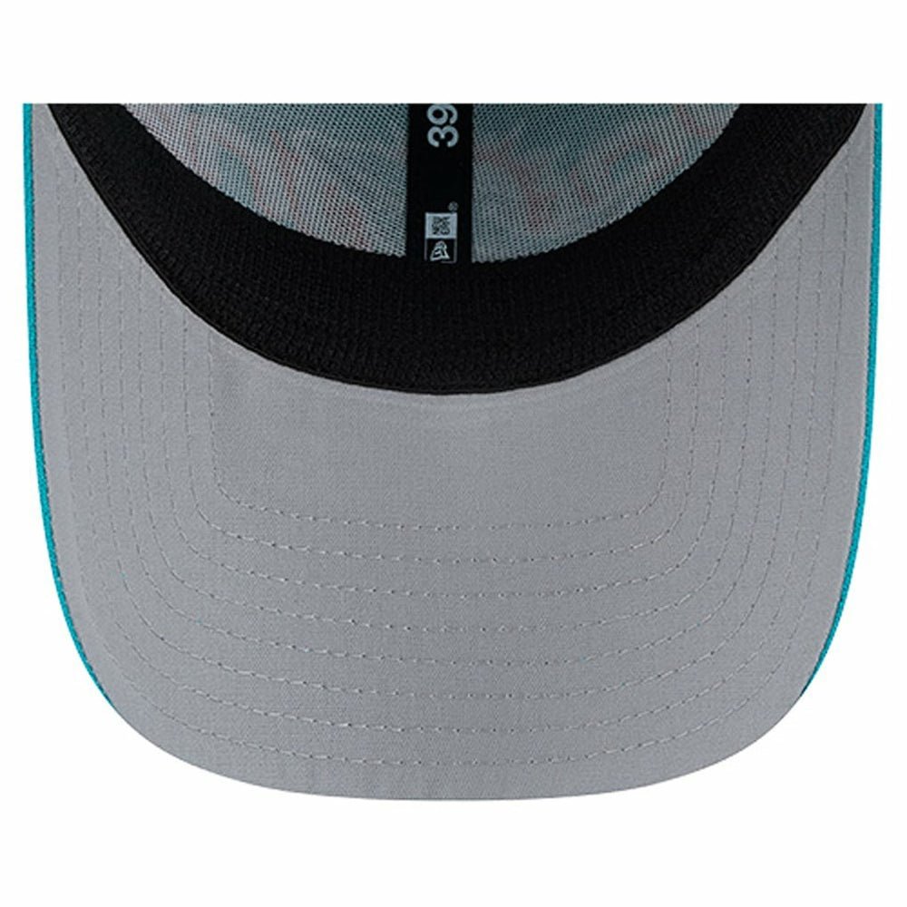 Miami Dolphins New Era Overlap Logo 39THIRTY Stretch Fit Hat - Aqua Hats