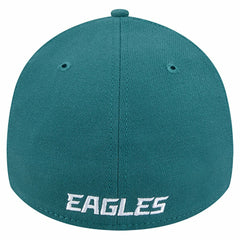 Philadelphia Eagles New Era Overlap Logo 39THIRTY Stretch Fit Hat - Midnight Green Hats
