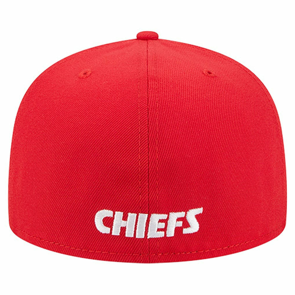 Kansas City Chiefs New Era Overlap Wordmark 59FIFTY Fitted Hat - Red Hats