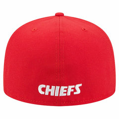 Kansas City Chiefs New Era Overlap Wordmark 59FIFTY Fitted Hat - Red Hats