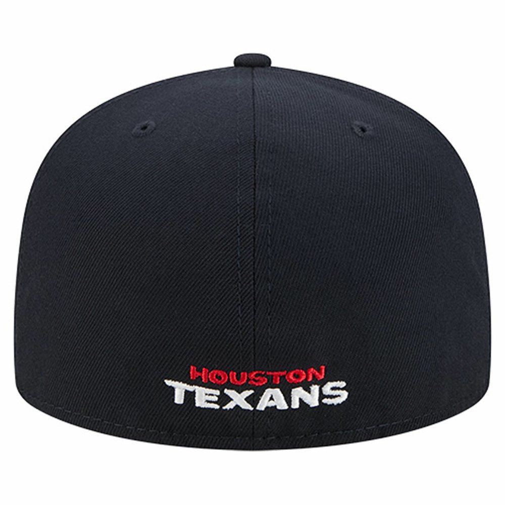 Houston Texans New Era Overlap Wordmark 59FIFTY Fitted Hat - Navy Hats