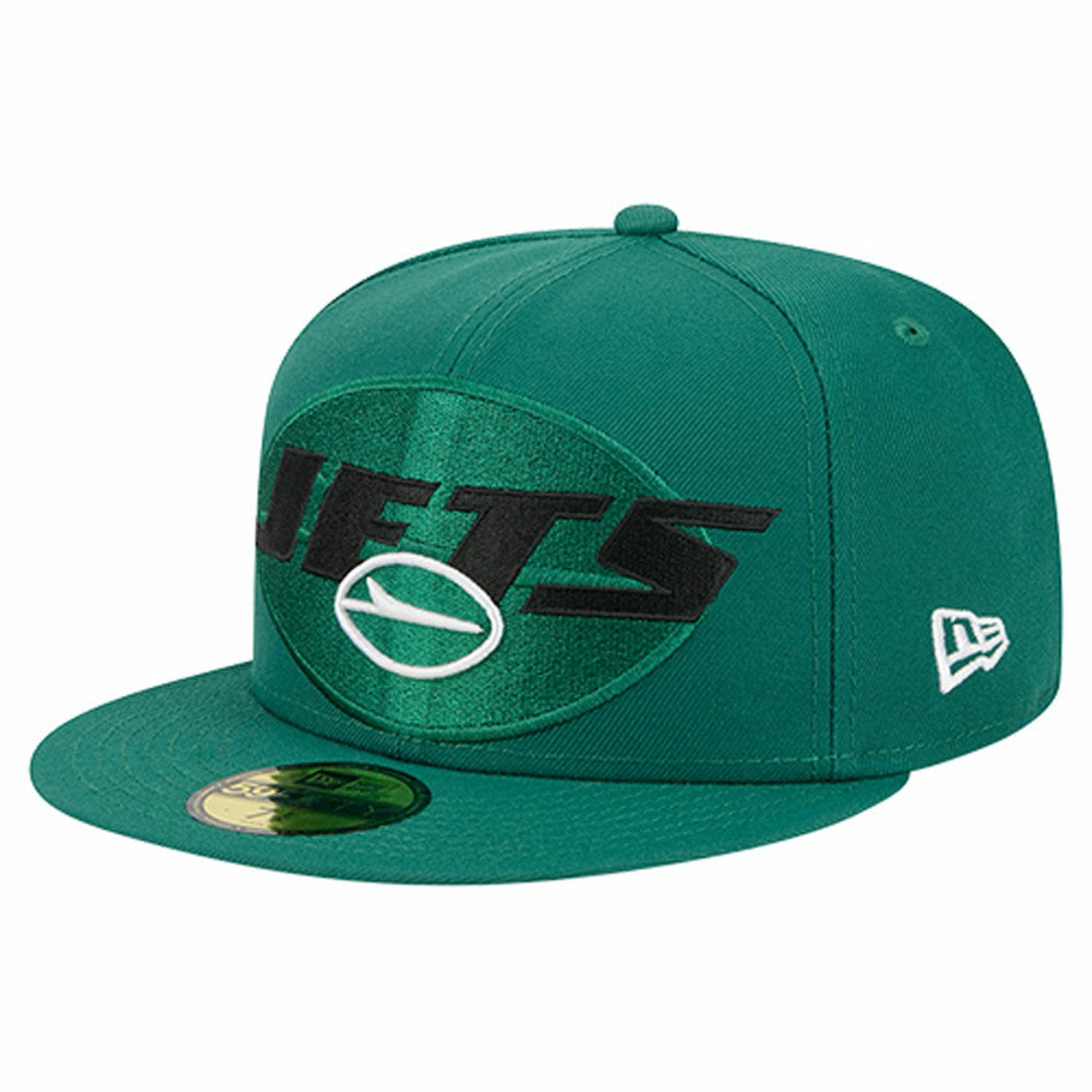 New York Jets New Era Overlap Wordmark 59FIFTY Fitted Hat - Green Hats