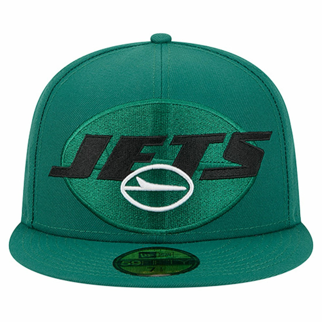 New York Jets New Era Overlap Wordmark 59FIFTY Fitted Hat - Green Hats