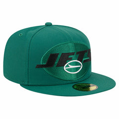 New York Jets New Era Overlap Wordmark 59FIFTY Fitted Hat - Green Hats