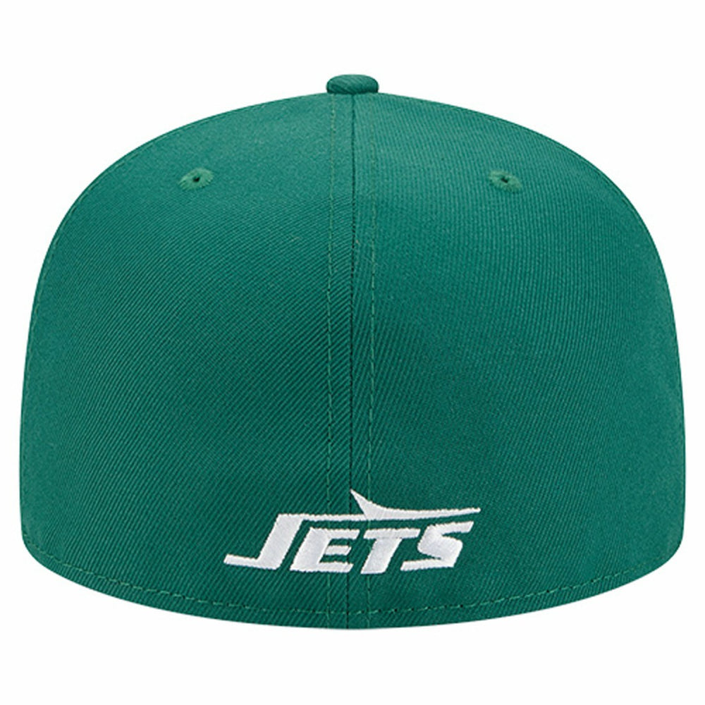 New York Jets New Era Overlap Wordmark 59FIFTY Fitted Hat - Green Hats
