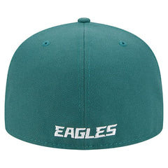Philadelphia Eagles New Era Overlap Wordmark 59FIFTY Fitted Hat - Midnight Green Hats