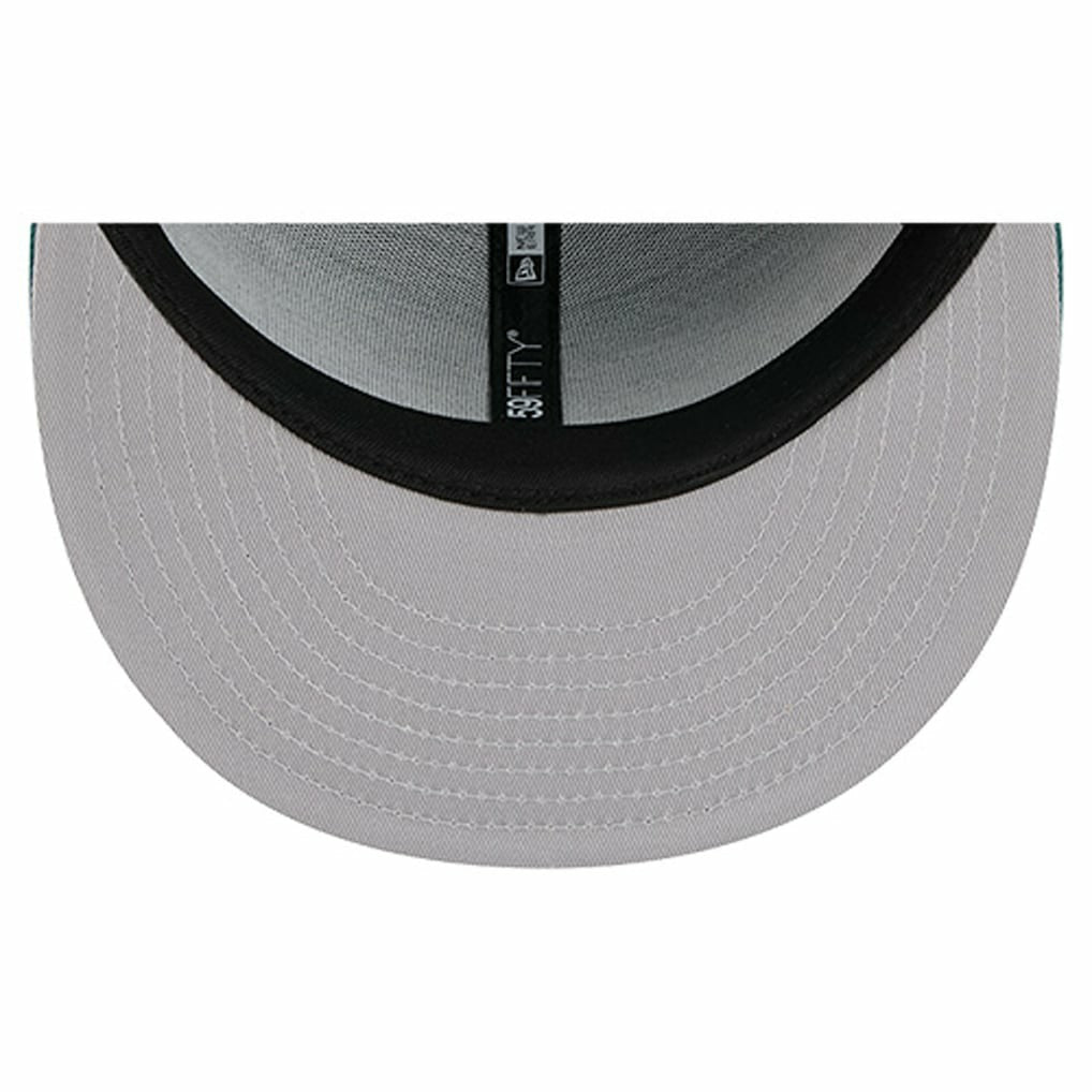 Philadelphia Eagles New Era Overlap Wordmark 59FIFTY Fitted Hat - Midnight Green Hats