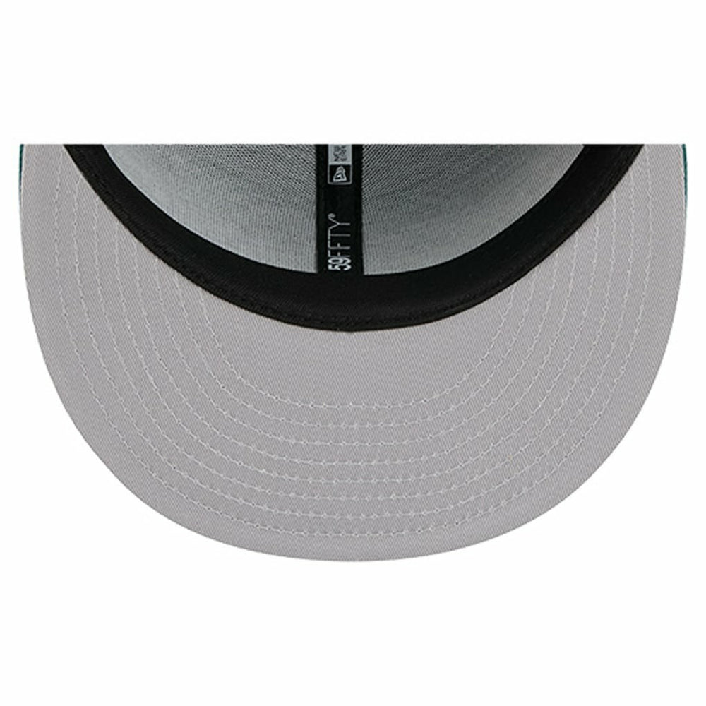 Philadelphia Eagles New Era Overlap Wordmark 59FIFTY Fitted Hat - Midnight Green Hats