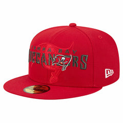 Tampa Bay Buccaneers New Era Overlap Wordmark 59FIFTY Fitted Hat - Red Hats