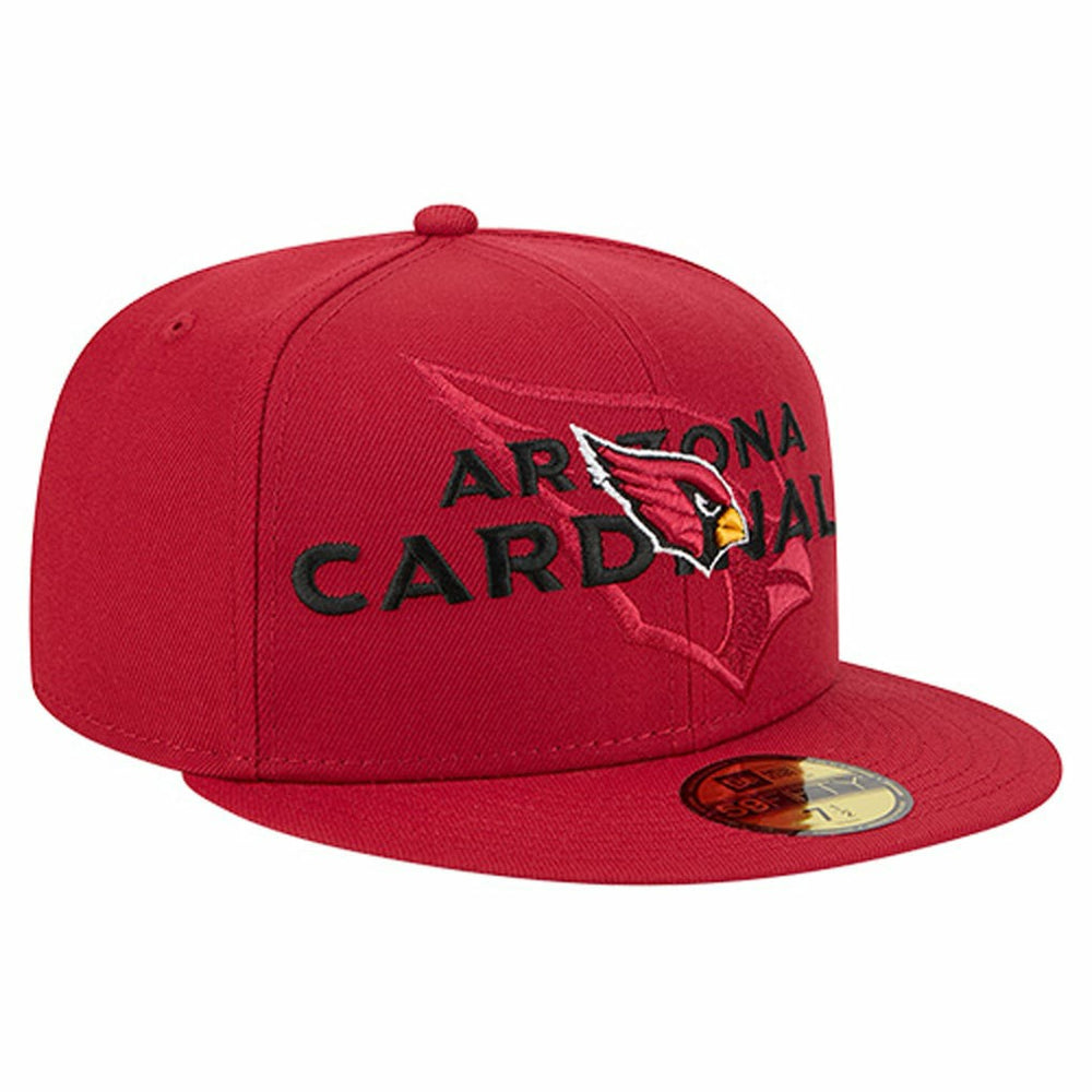 Arizona Cardinals New Era Overlap Wordmark 59FIFTY Fitted Hat - Cardinal Hats