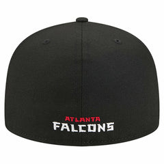 Atlanta Falcons New Era Overlap Wordmark 59FIFTY Fitted Hat - Black Hats