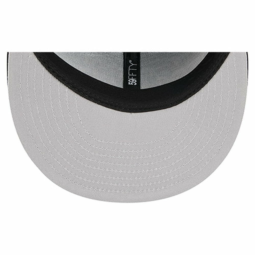 Atlanta Falcons New Era Overlap Wordmark 59FIFTY Fitted Hat - Black Hats