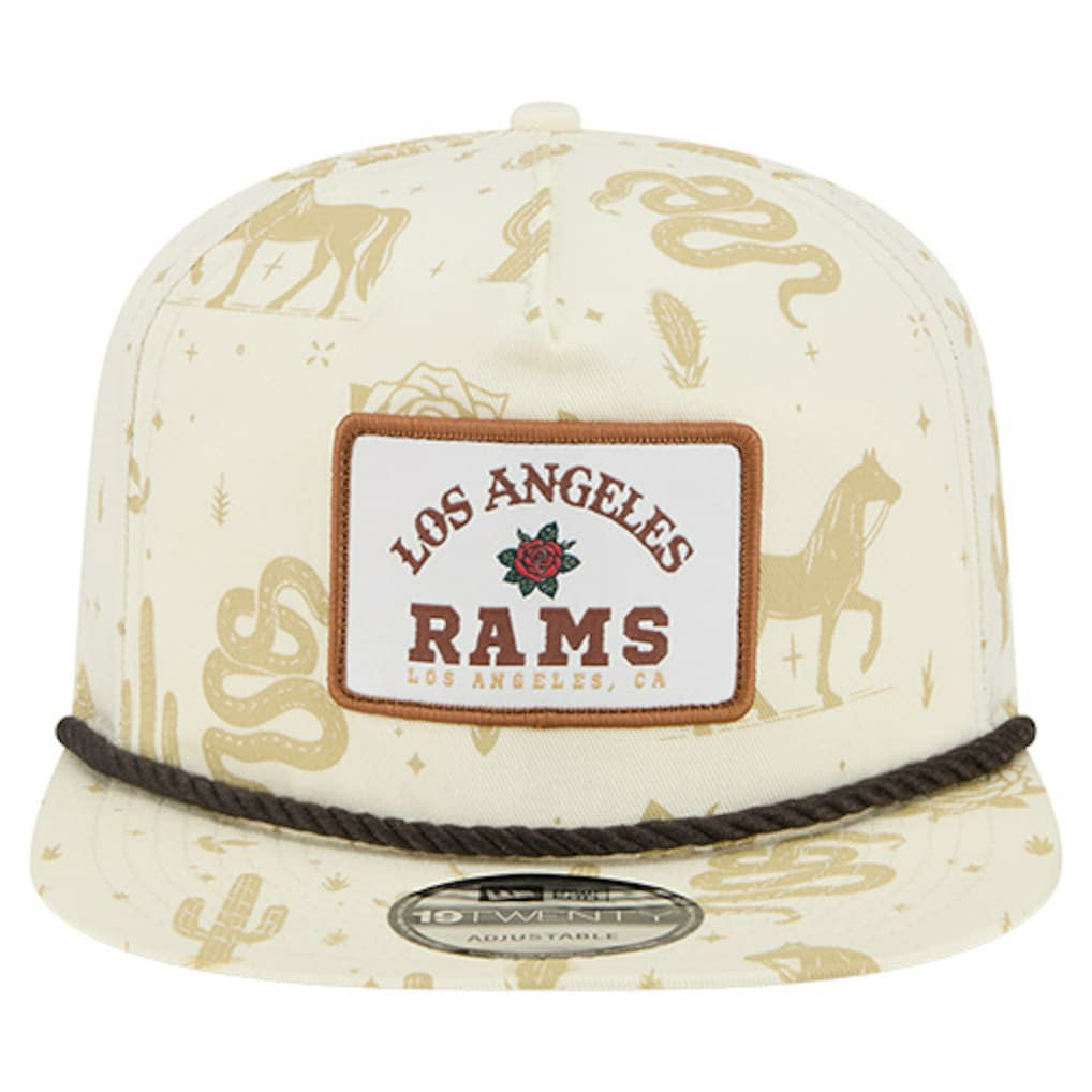 Los Angeles Rams New Era Desert Rose 19TWENTY Adjustable Hat - Cream Hats