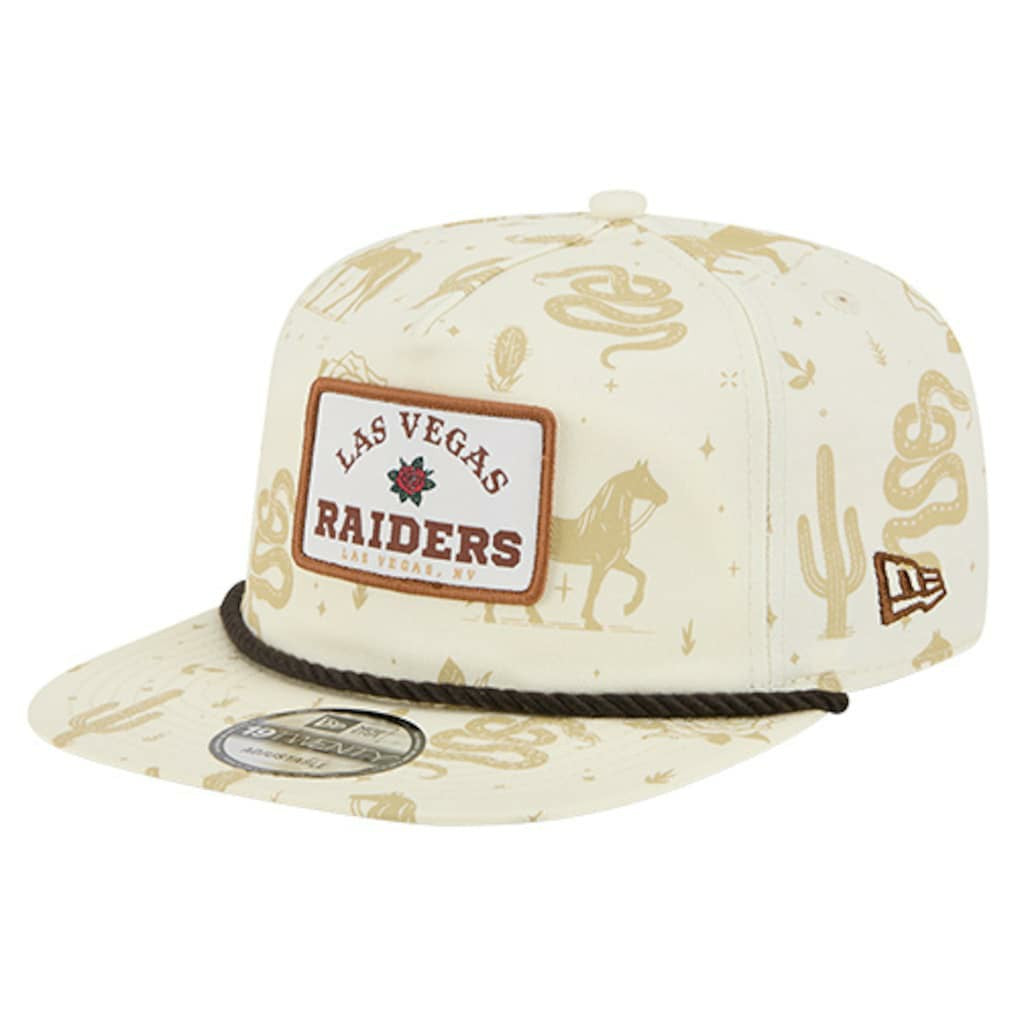 Las Vegas Raiders New Era Desert Rose 19TWENTY Adjustable Hat - Cream Hats