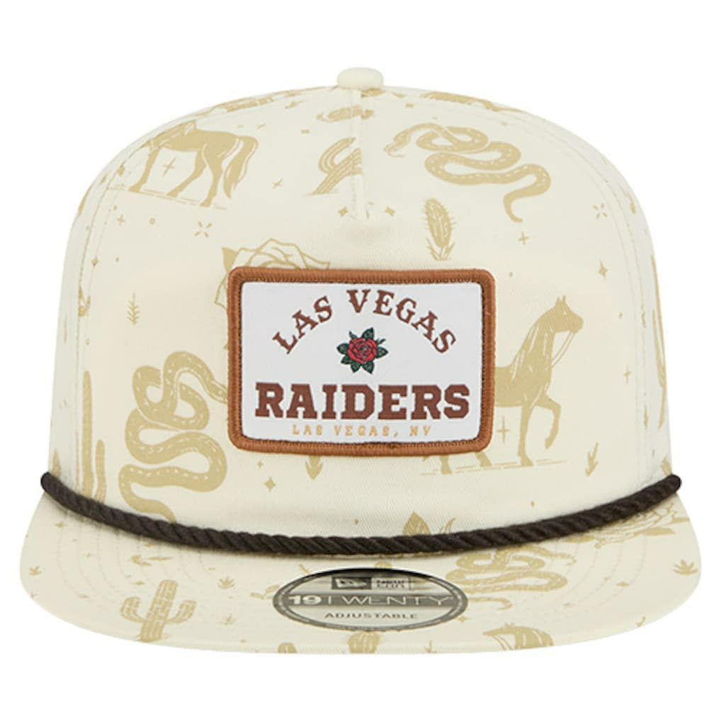 Las Vegas Raiders New Era Desert Rose 19TWENTY Adjustable Hat - Cream Hats