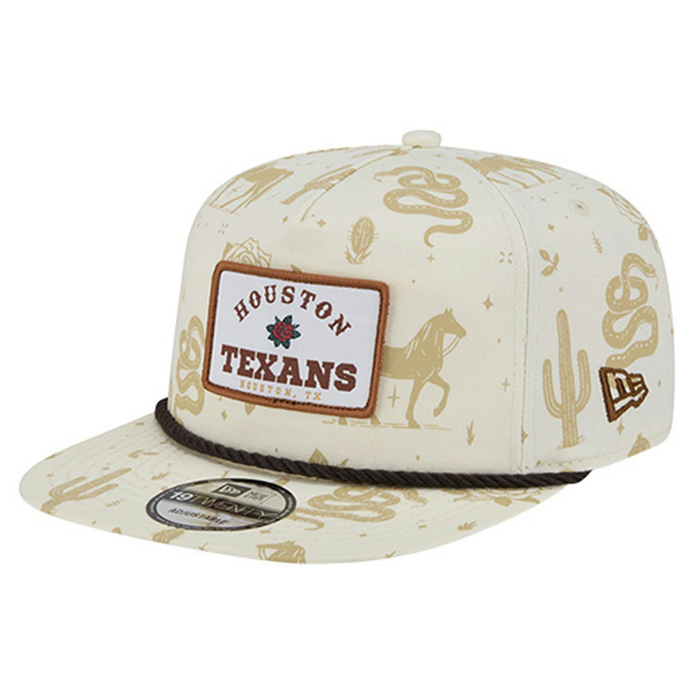 Houston Texans New Era Desert Rose 19TWENTY Adjustable Hat - Cream Hats