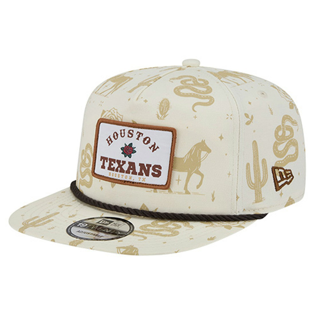 Houston Texans New Era Desert Rose 19TWENTY Adjustable Hat - Cream Hats