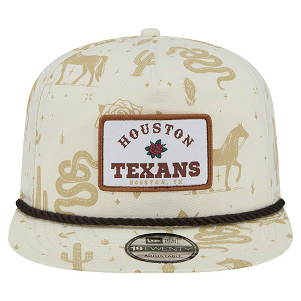Houston Texans New Era Desert Rose 19TWENTY Adjustable Hat - Cream Hats
