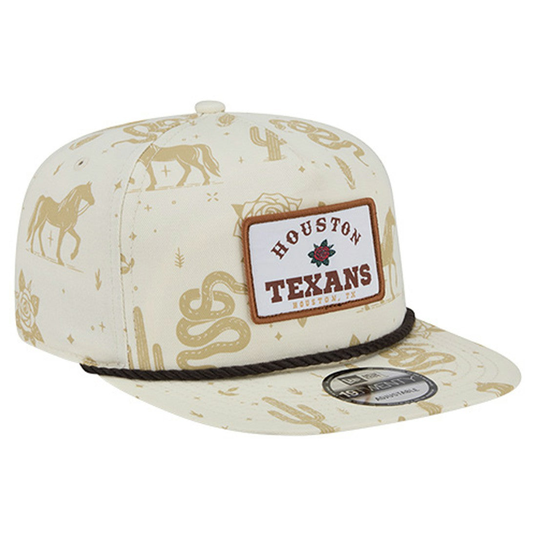 Houston Texans New Era Desert Rose 19TWENTY Adjustable Hat - Cream Hats