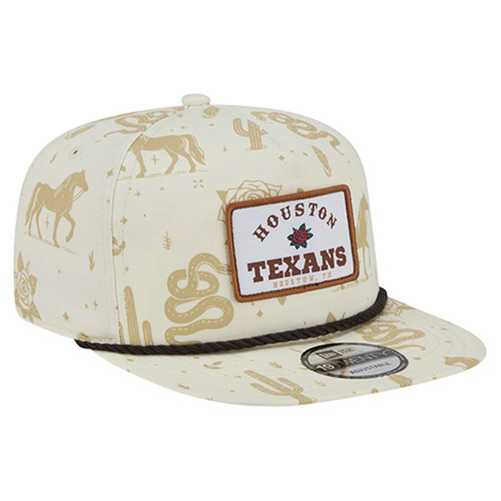 Houston Texans New Era Desert Rose 19TWENTY Adjustable Hat - Cream Hats