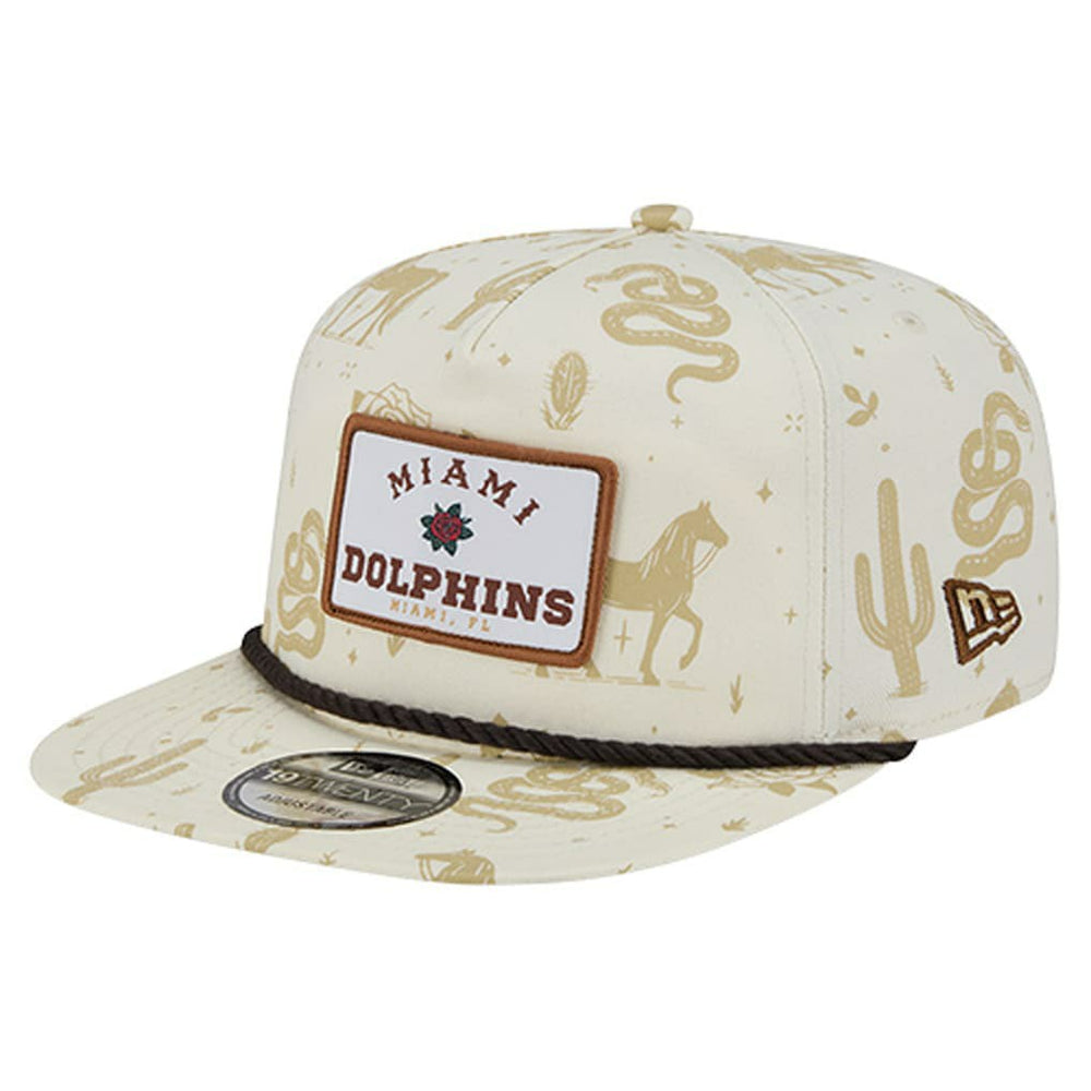 Miami Dolphins New Era Desert Rose 19TWENTY Adjustable Hat - Cream Hats