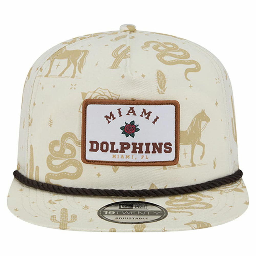 Miami Dolphins New Era Desert Rose 19TWENTY Adjustable Hat - Cream Hats