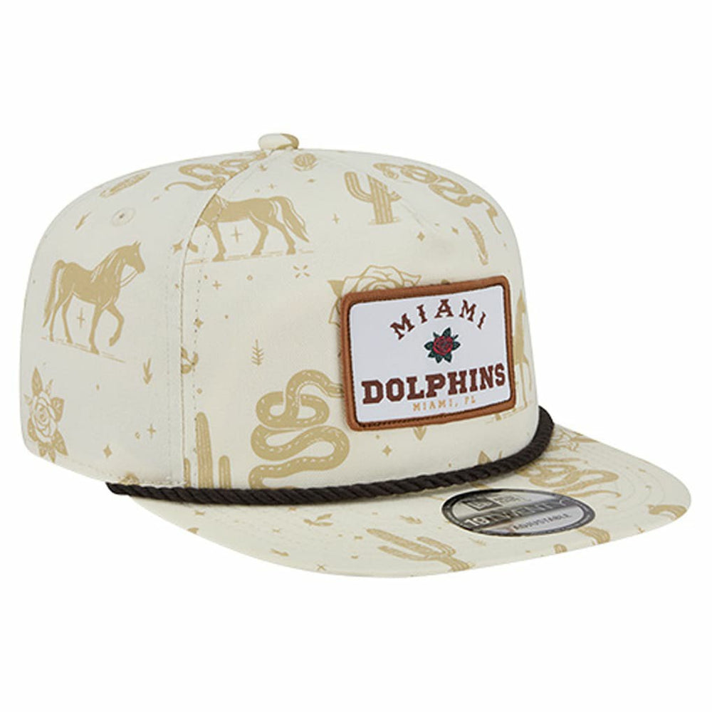 Miami Dolphins New Era Desert Rose 19TWENTY Adjustable Hat - Cream Hats