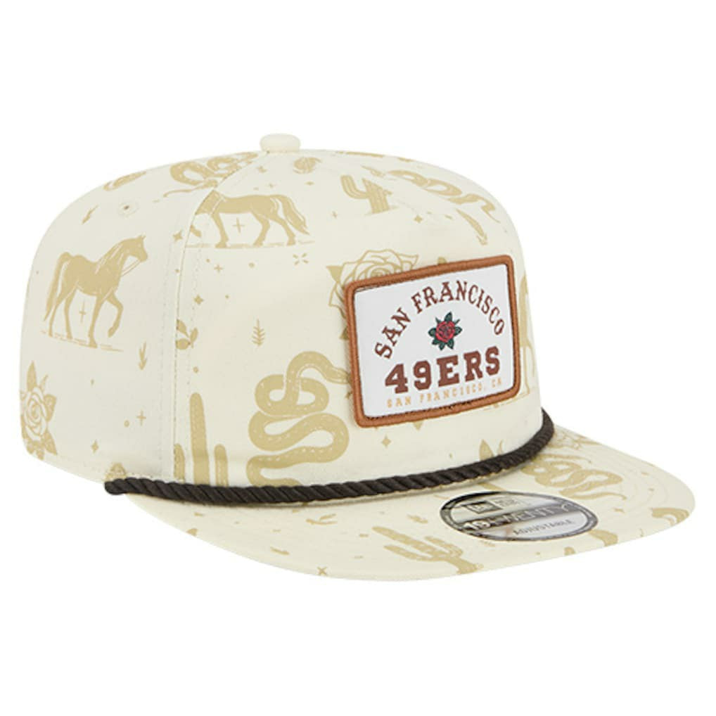 San Francisco 49ers New Era Desert Rose 19TWENTY Adjustable Hat - Cream Hats