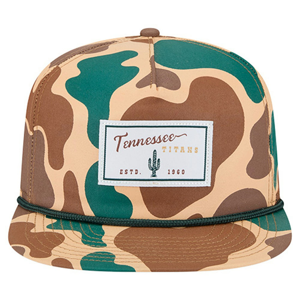 Tennessee Titans New Era Duck Rope 19TWENTY Snapback Hat - Camo Hats