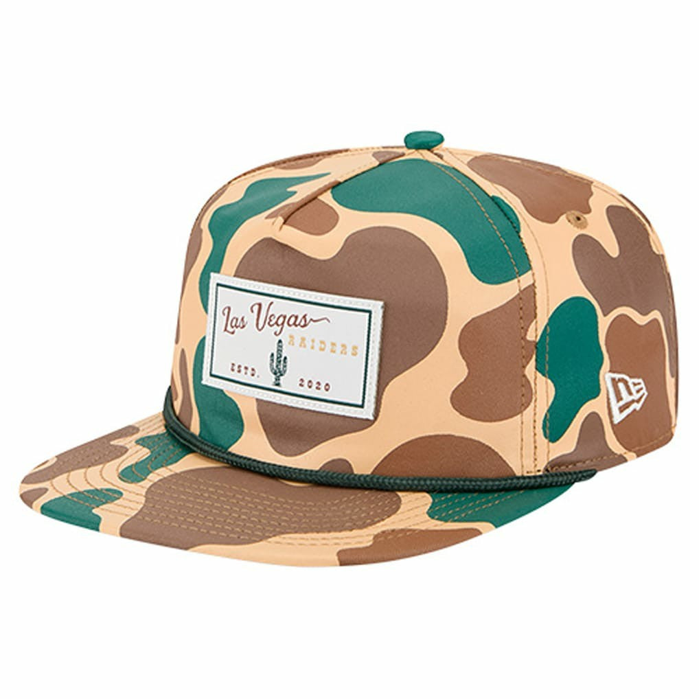 Las Vegas Raiders New Era Duck Rope 19TWENTY Snapback Hat - Camo Hats