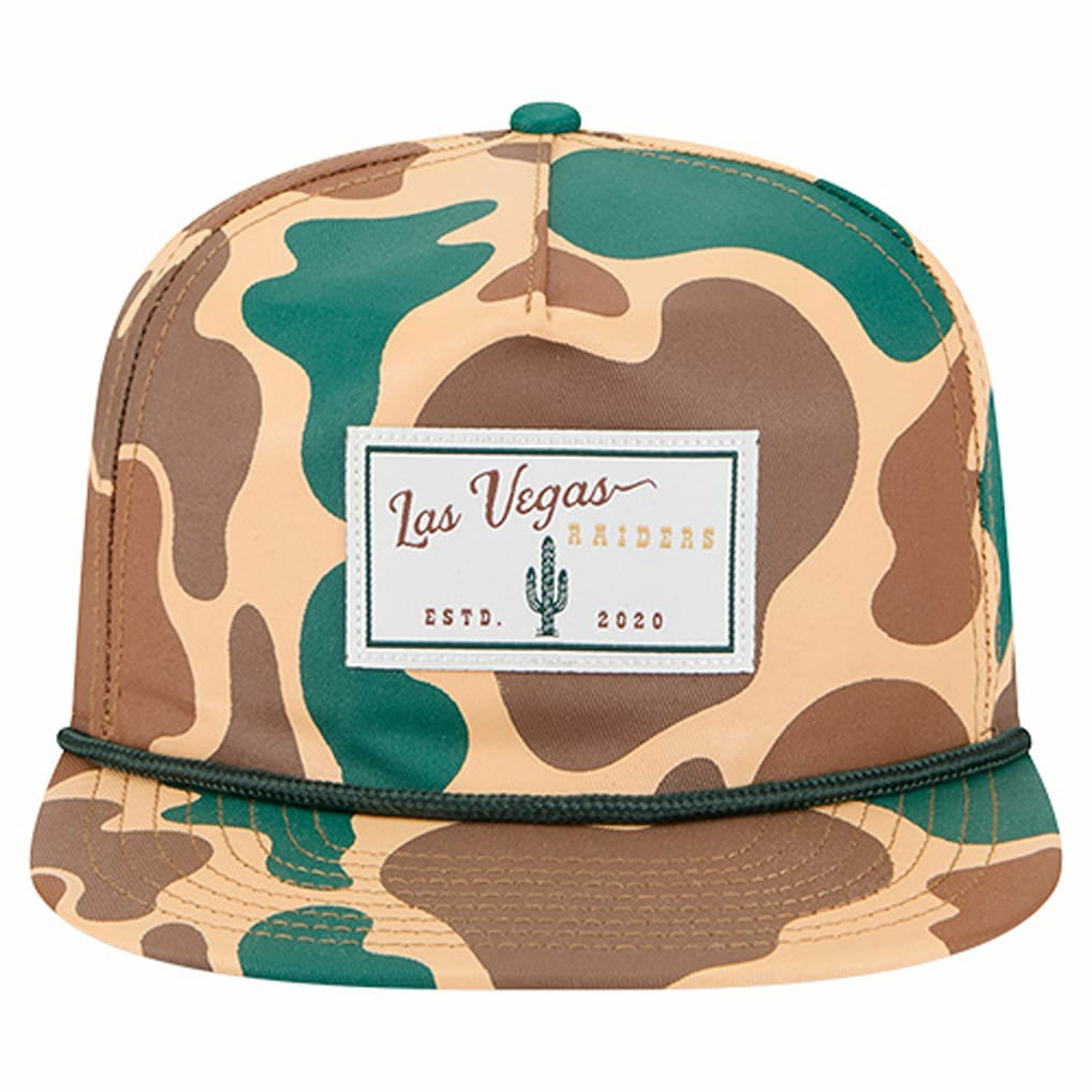 Las Vegas Raiders New Era Duck Rope 19TWENTY Snapback Hat - Camo Hats