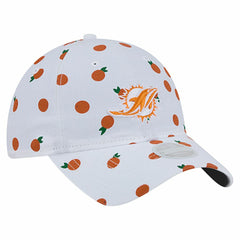 Miami Dolphins New Era Women's Fruit Pattern 9TWENTY Adjustable Hat - White Hats