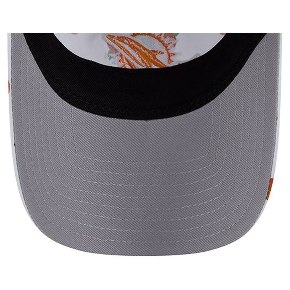 Miami Dolphins New Era Women's Fruit Pattern 9TWENTY Adjustable Hat - White Hats