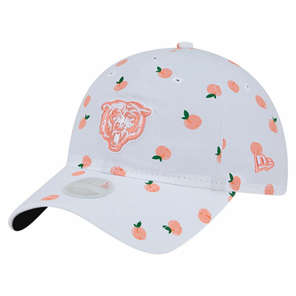 Chicago Bears New Era Women's Fruit Pattern 9TWENTY Adjustable Hat - White Hats