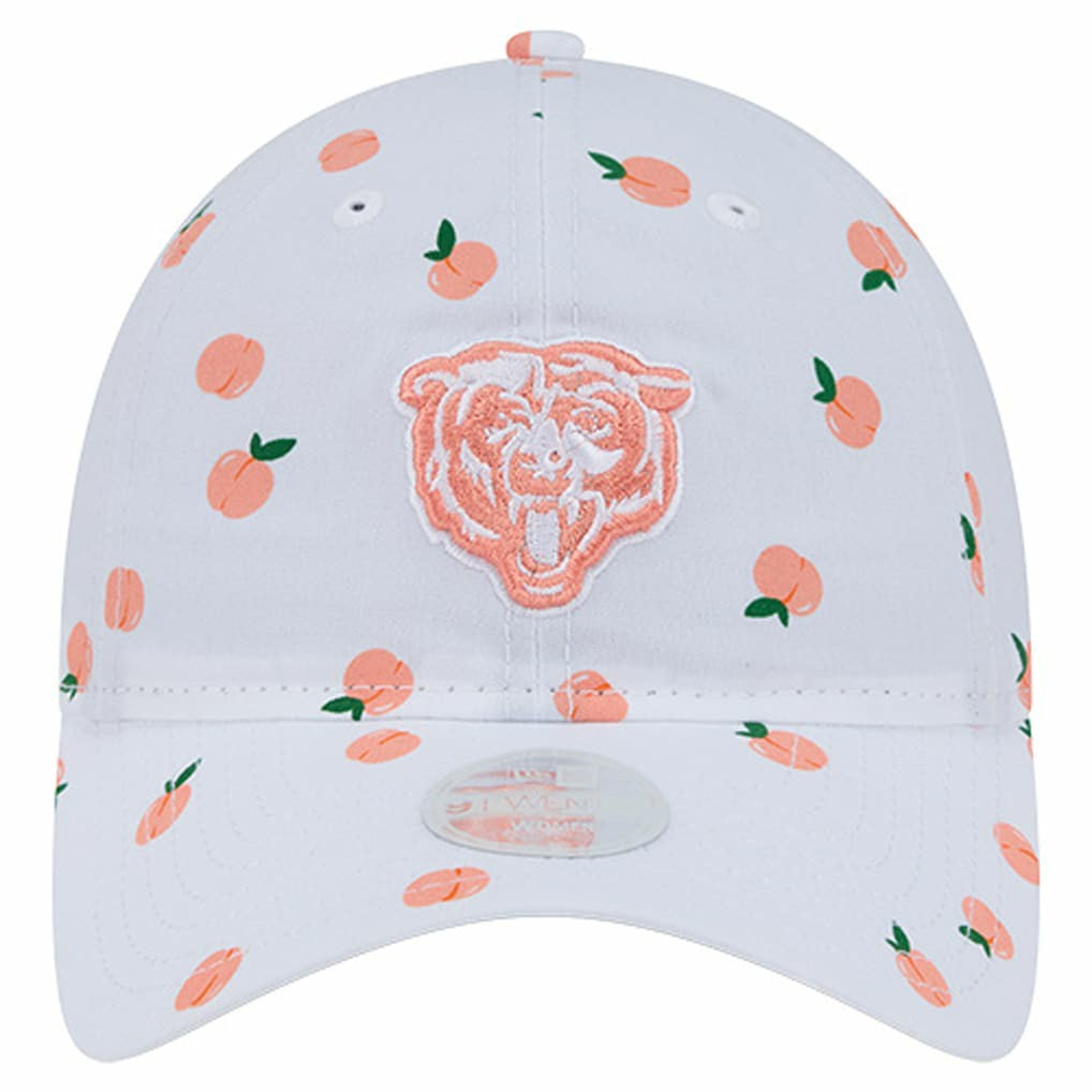 Chicago Bears New Era Women's Fruit Pattern 9TWENTY Adjustable Hat - White Hats