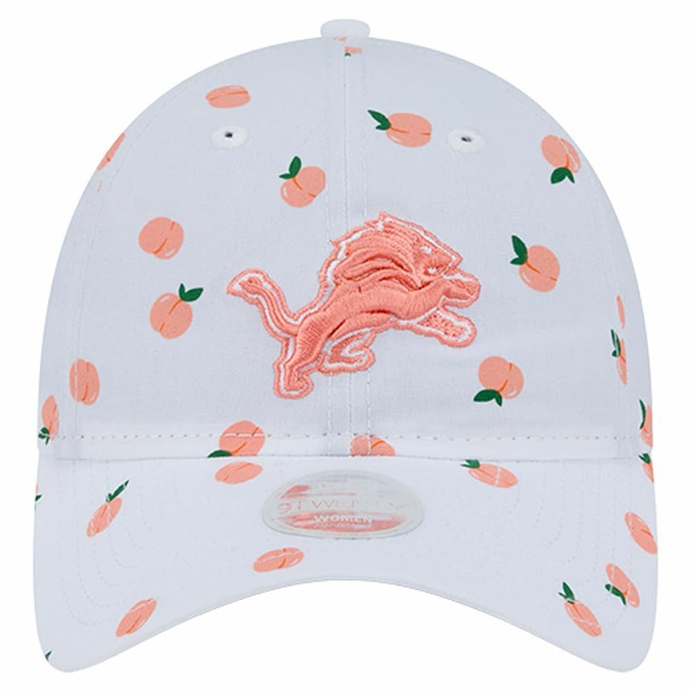 Detroit Lions New Era Women's Fruit Pattern 9TWENTY Adjustable Hat - White Hats