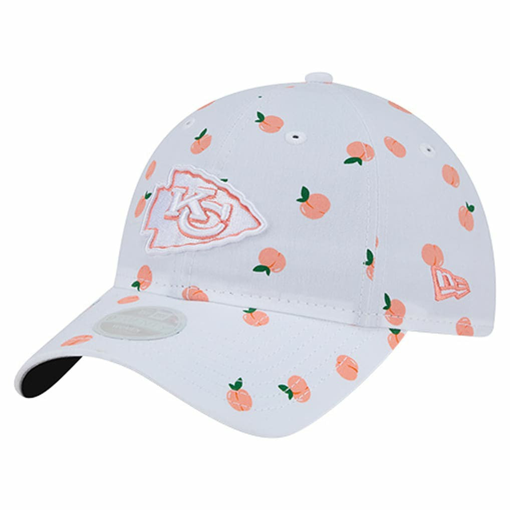 Kansas City Chiefs New Era Women's Fruit Pattern 9TWENTY Adjustable Hat - White Hats